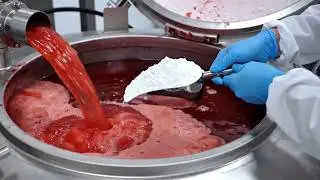 Inside a Modern Watermelon Processing Plant: Red juice #productionline #insidethefactory #Industry40