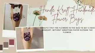 DIY Flowers Gift Bags | Bouquets Bags with Handle Flowers Wrapping Gift | Kraft Paper Flowers Bags