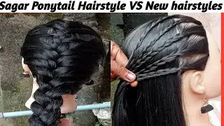 Sagar Ponytail Hairstye Idea|New Hairstyles|Easy Hairstyles For Girls||#hairstyle #viral #trending