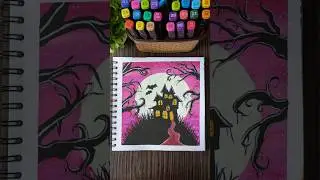 Day 6 | 31 Days of Halloween Drawing Challenge 🎃👻 | Haunted House #viral #challenge