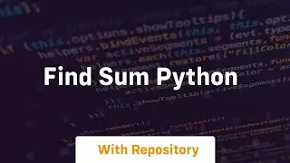 find sum python