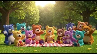 Counting Teddy Bears at the Picnic 🧸🍉🔢 | Numbers Song for Kids | Fun Learning Video