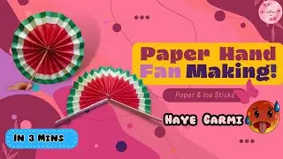 Paper Fan | Paper Hand Fan Making | Paper Hand Fan craft |#paperhandfan #diyfan