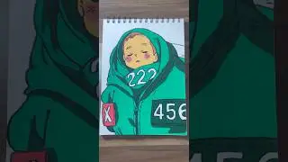 Squid Game 3 Baby Winner 222 Drawing in Ghibli Style 👶🏻 #squidgame3 #222 #baby