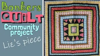 Bonkers Quilt community project || Liz's piece