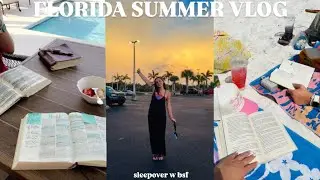 SUMMER VLOGS PT 2 || sleepover, movie night, beach day, fun