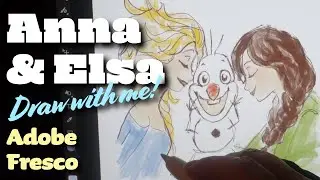 Disney's Frozen & The Snow Queen: Drawing in Adobe Fresco for a Birthday Girl
