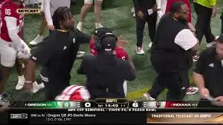 Indiana vs Oregon 2026 Peach Bowl 1st half SKYCAM