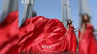 #RFYR A Line Evening Dress Long Train Party Dresses Flying Dress Celebrity Gala Dress for Arabic Wo