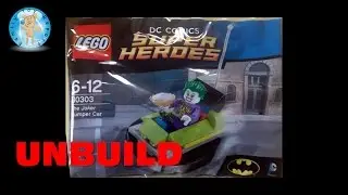 LEGO DC Comics Super Heroes The Joker Bumper Car 30303 Stop Motion Unbuild - Family Toy Report