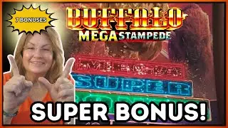 I Hit the SUPER Bonus on Buffalo Mega Stampede!😳🦬