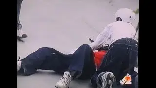 Rollermania 1998 su TMC (Telemontecarlo), video di repertorio, pattinaggio in linea (Rollerblade)