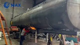 We are welding oil tank trailers for our clients in Africa