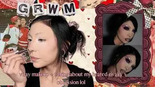GRWM + VALENTINES DAY MAKEUP AND TALKING ABOUT MY HEATED RIVALRY OBSESSION
