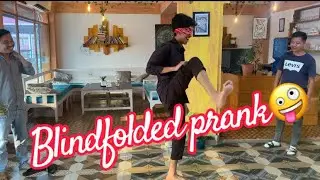 Funny blindfolded game😜|| dami prank bhai lai||