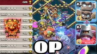 After Update, OP Ranked Legend Mode Strategy. Meteor Golem+Thrower+RC Charge Combo. Army 👇