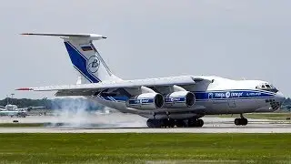 Volga-Dnepr Ilyushin IL-76 (IL76) landing & departing Montreal (YUL/CYUL)