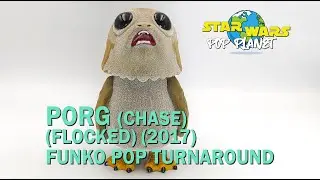 Porg (Mouth Open) (Flocked) Chase #198 (2017) - Star Wars Funko Pop Turnaround