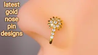 Latest gold nose pin designs for girls/wedding nose pin pictures for women/dulhan nose pin photo
