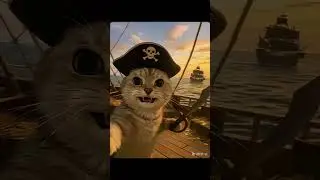 Cute Pirate Cat
