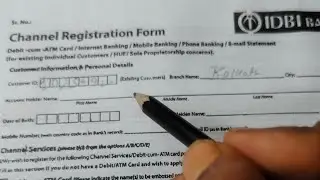 Idbi bank Channel Registration form  fill up process in bengali