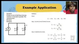 Presentation of Current Divider Rule in Electrical Circuits Fundamentals 