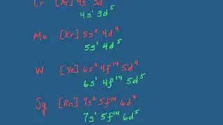 Exceptions to Electron Configurations