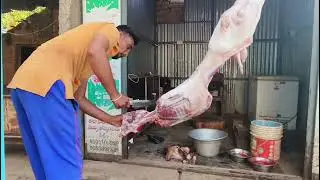 Biggest KTC 15kg Goat Mutton Cutting Skills|| Non Stop Full Goat Cutting Skills||7mints|| Mutton #DJ