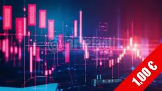 Neon Candlestick Chart Animation Stock Footage