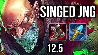 SINGED vs JARVAN IV (JNG) | Rank 6 Singed, 6/1/6, 500+ games, Dominating | BR Grandmaster | 12.5