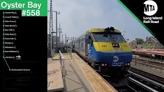 「LIRR」Train #558 & #9055 | Oyster Bay & Penn Station bound trains passing Forest Hills