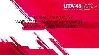 CONSOLIDATED STATEMENTS WORKPAPER&mdash;INVESTMENT RECORDED USING PARTIAL EQUITY METHOD