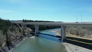 Bow River Crossing Bridge, Calgary Drone Footage - May 2025