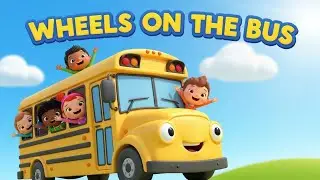 Wheels on the Bus | CoComelon Style Nursery Rhyme | Kids Songs Sing Along