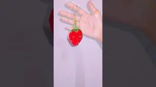 how to make pipe cleaner strawberry 🍓 key chain 🎀✨#pipecleanercrafts #diy #handmade #keychain #easy
