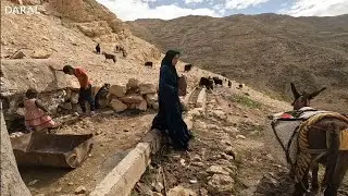 Hard and difficult path for nomadic women to get water