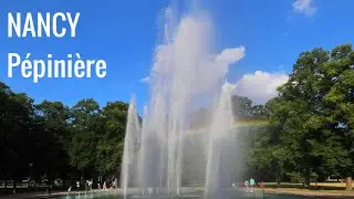 Le jet d'eau de la P&eacute;pini&egrave;re * NANCY * riesige Wasserfont&auml;ne + Regenbogen * huge fountain + rainbow
