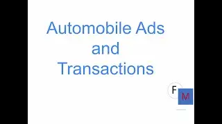 Automobile Ads and Transactions