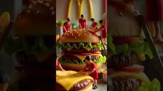 Mini workers, big burger! Hmara apna McDonald setup.#foryou #trending #minecraft #mcdonalds #viral