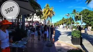 360&deg; Ocean Driver , Winter Walking Virtual Travel Tour , Miami Beach FL , January 2026