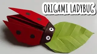 Origami Tutorial: LadyBug / Ladybird| How to make Cute & Easy Origami Ladybug for beginners