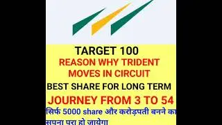 TRIDNET SHARE ANALYSIS| WHY TRIDENT IN CIRCUITS ONLY| SHARE MARKET NEWS