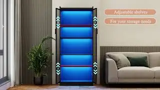 Dystler Bookcase with 2 Doors & Adjustable Shelves cabinet