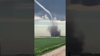 Rare EF2 Tornado Bends Like a Whip Before Striking Ground! #shorts #tornado