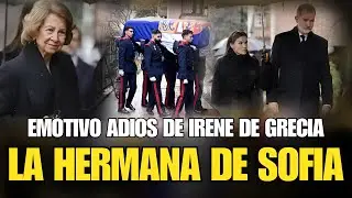 😢Emotivo ADIÓS de los REYES FELIPE y LETIZIA, LEONOR y SOFÍA en MADRID a la PRINCESA IRENE DE GRECIA