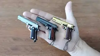 Best Colt M1911 Keychain with Bullets 2023 - Mini Toy Pistol in 1:3 Scale