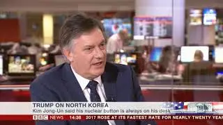 Trump NK Nuke Button & Threat to Palestinian Aid BBC News