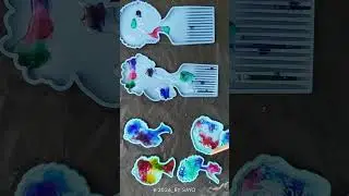 Ink Drop Resin Art Tutorial | Afro Comb Mold & Afro Hair Keychain Reveal