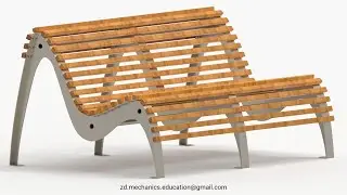 Modern Steel-Wood Bench Design Animation | SolidWorks + KeyShot