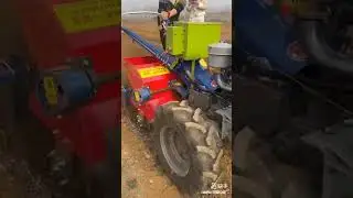 Hand-held tractor with rotary tillage, fertilization and ridging machine #hand-held ridging machine